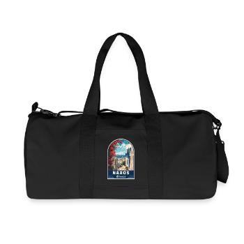 Découvrez le paradis méditerranéen de Naxos en Grèce - Sac de sport en toile recyclée Stanley/Stella - noir - Devant