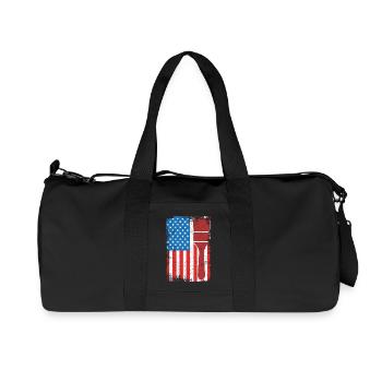 Peintre patriotique américain - Sac de sport en toile recyclée Stanley/Stella - noir - Devant