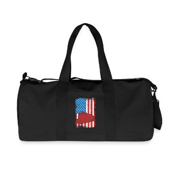July 4 USA Railroad - Recycled Canvas Sports Bag by Stanley/Stella - black - Front
