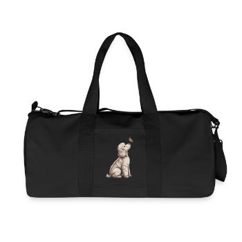 Cadeau de caniche au style Banksy pour les amoureux des chiens - Sac de sport en toile recyclée Stanley/Stella - noir - Devant