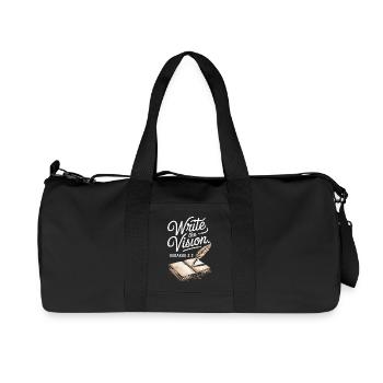 Écrire l’art biblique de la Vision - Sac de sport en toile recyclée Stanley/Stella - noir - Devant