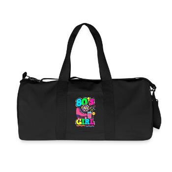 Retro Back to the 80s Vintage Design - Recycelte Canvas-Sporttasche von Stanley/Stella - Schwarz - Vorne