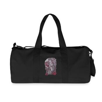 Statue d’ange dragon rose avec des roses Fanatsy Goth - Sac de sport en toile recyclée Stanley/Stella - noir - Devant