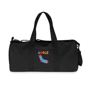 Cool sock - fun motivational design - Recycled Canvas Sports Bag by Stanley/Stella - black - Front