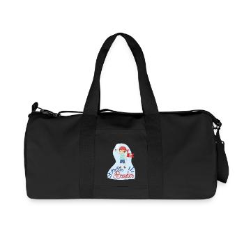 großer Bruder Pirat - Recycelte Canvas-Sporttasche von Stanley/Stella - Schwarz - Vorne