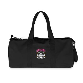 Line Dance Skull with Stetson and Boots and Lasso - Recycled Canvas Sports Bag by Stanley/Stella - black - Front