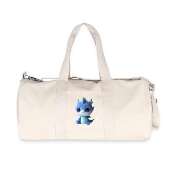 Charme en peluche dragon mignon - Sac de sport en toile recyclée Stanley/Stella - blanc naturel - Devant