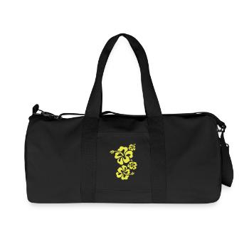 Hibiscus fleur d'hibiscus printemps été - Sac de sport en toile recyclée Stanley/Stella - noir - Devant