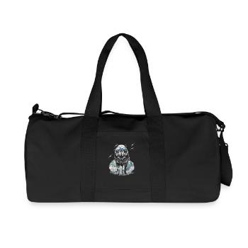 Maritime Dog Dogs Wolf Sailor Moin Ahoy - Recycled Canvas Sports Bag by Stanley/Stella - black - Front