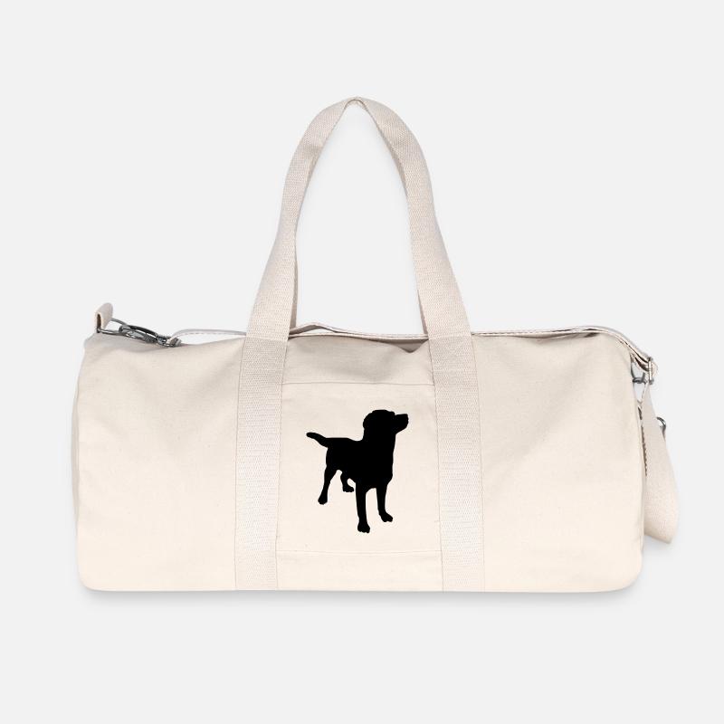 Hund Labrador - Recycelte Canvas-Sporttasche von Stanley/Stella - Naturweiß