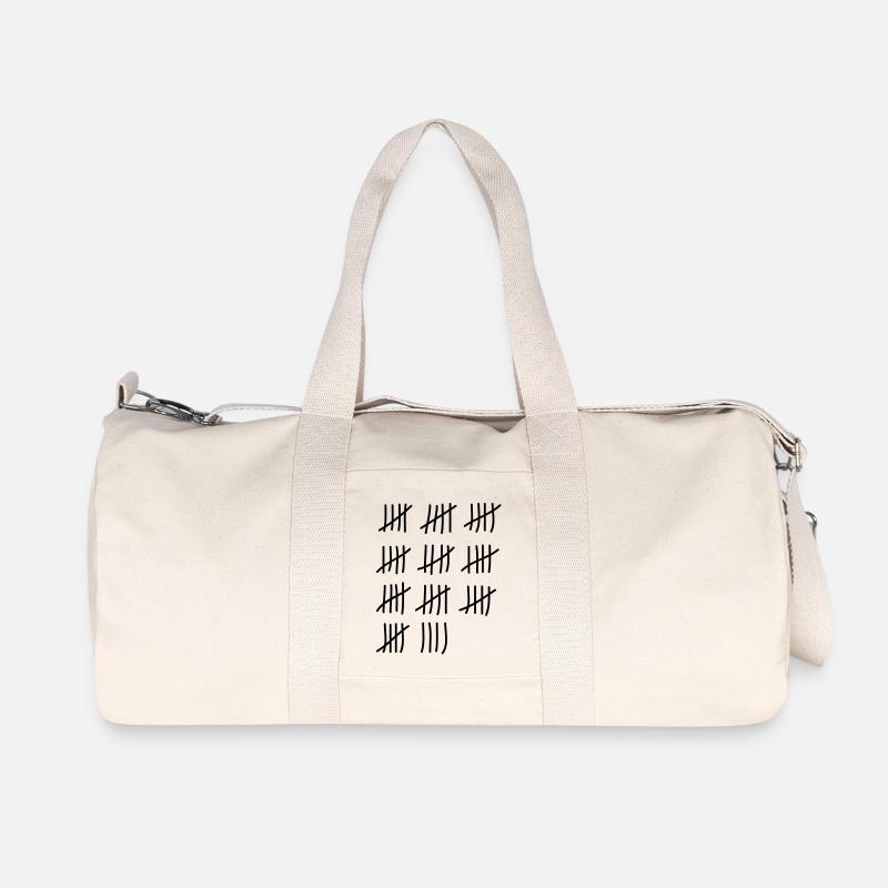 tage_zaehlen_54 - Recycelte Canvas-Sporttasche von Stanley/Stella - Naturweiß