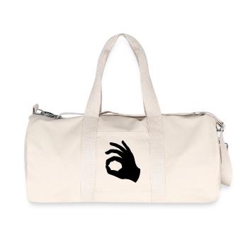 Rein Geschaut - Schwarz - Recycelte Canvas-Sporttasche von Stanley/Stella - Naturweiß - Vorne