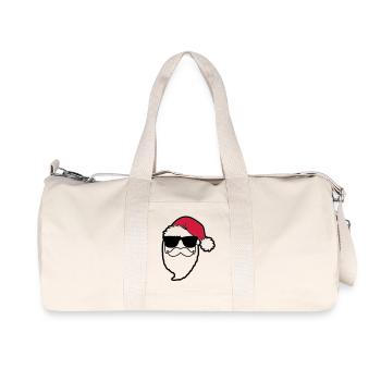 santa_claus_hohoho_4a - Recycelte Canvas-Sporttasche von Stanley/Stella - Naturweiß - Vorne