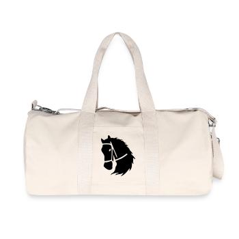 pferde - Recycelte Canvas-Sporttasche von Stanley/Stella - Naturweiß - Vorne