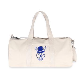 Sir Bunny Monocle Lunettes Barbe Chapeau haut de forme M. M. - Sac de sport en toile recyclée Stanley/Stella - blanc naturel - Devant