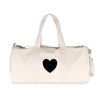 herz - Recycelte Canvas-Sporttasche von Stanley/Stella - Naturweiß - Vorne