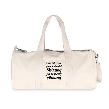 Much opinion - Little idea - Recycled Canvas Sports Bag by Stanley/Stella - natural - Front