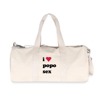 i love popo sex - Recycelte Canvas-Sporttasche von Stanley/Stella - Naturweiß - Vorne