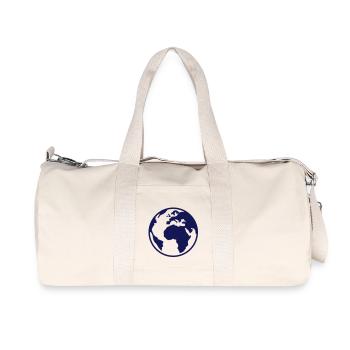 Terre - Monde - Globe - 1C - Sac de sport en toile recyclée Stanley/Stella - blanc naturel - Devant