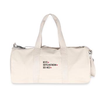 Doppelpartnerin - Recycelte Canvas-Sporttasche von Stanley/Stella - Naturweiß - Vorne