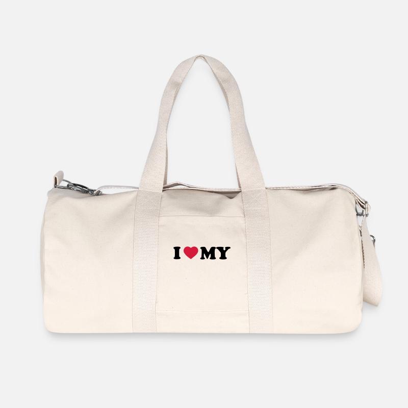 i_love_my_2_color - Stanley/Stella Recycled Canvas Duffle Bag - råhvid