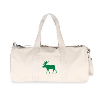 Moose / reindeer / deer - Recycled Canvas Sports Bag by Stanley/Stella - natural - Front
