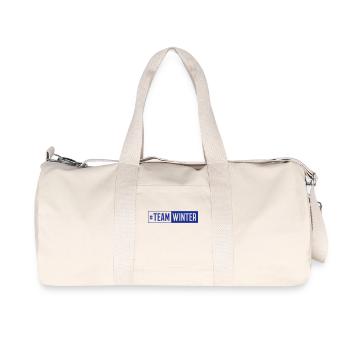 winter team - Recycelte Canvas-Sporttasche von Stanley/Stella - Naturweiß - Vorne