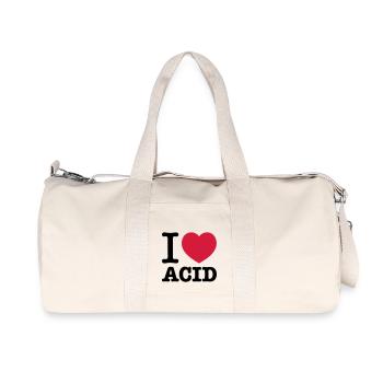 I love acide - Sac de sport en toile recyclée Stanley/Stella - blanc naturel - Devant