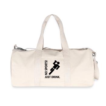 No Sports ! Just Drink. - Recycelte Canvas-Sporttasche von Stanley/Stella - Naturweiß - Vorne