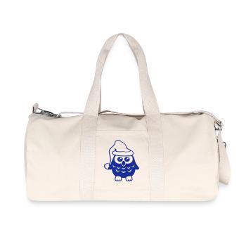 Eule Weihnachten Weihnachtsmann Mütze Winter süß - Recycelte Canvas-Sporttasche von Stanley/Stella - Naturweiß - Vorne