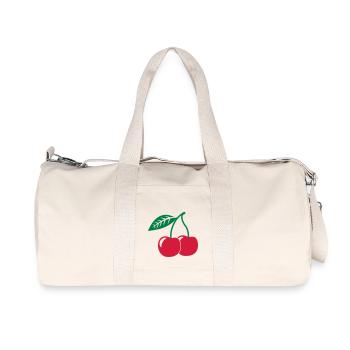 Kirsche, 2fb - Recycelte Canvas-Sporttasche von Stanley/Stella - Naturweiß - Vorne