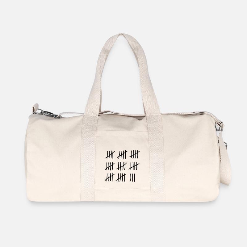 tage_zaehlen_43 - Recycelte Canvas-Sporttasche von Stanley/Stella - Naturweiß