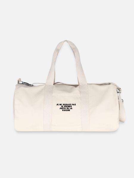 juste de la valeur - Sac de sport en toile recyclée Stanley/Stella - blanc naturel