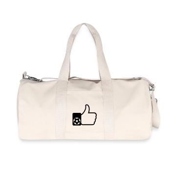 Wie beim Fußball - Recycelte Canvas-Sporttasche von Stanley/Stella - Naturweiß - Vorne