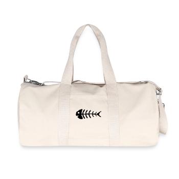 fish_bones_wo1 - Recycled Canvas Sports Bag by Stanley/Stella - natural - Front