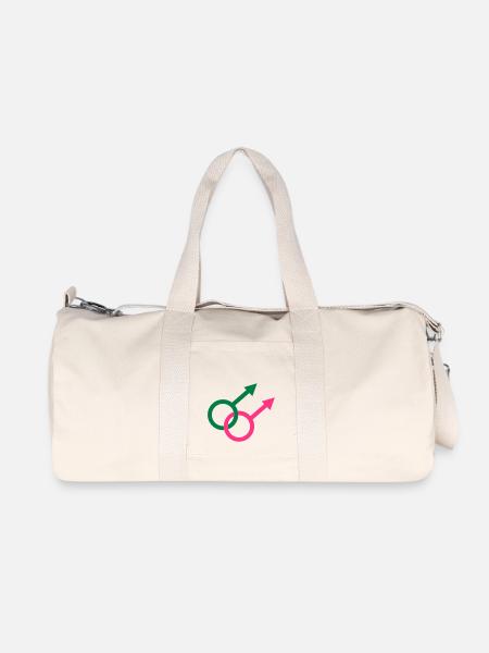 Schwul - Recycelte Canvas-Sporttasche von Stanley/Stella - Naturweiß