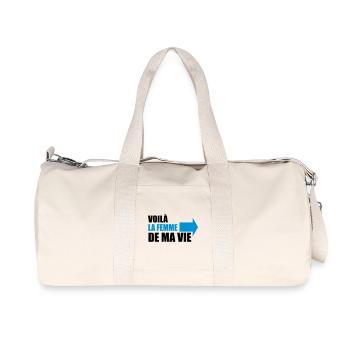 voilà la femme de ma vie - Sac de sport en toile recyclée Stanley/Stella - blanc naturel - Devant