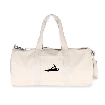 hammer_and_saw_2 - Recycled Canvas Sports Bag by Stanley/Stella - natural - Front