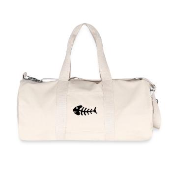 bones_fish_c1 - Sac de sport en toile recyclée Stanley/Stella - blanc naturel - Devant