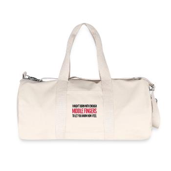 Middle Fingers - Recycled Canvas Sports Bag by Stanley/Stella - natural - Front