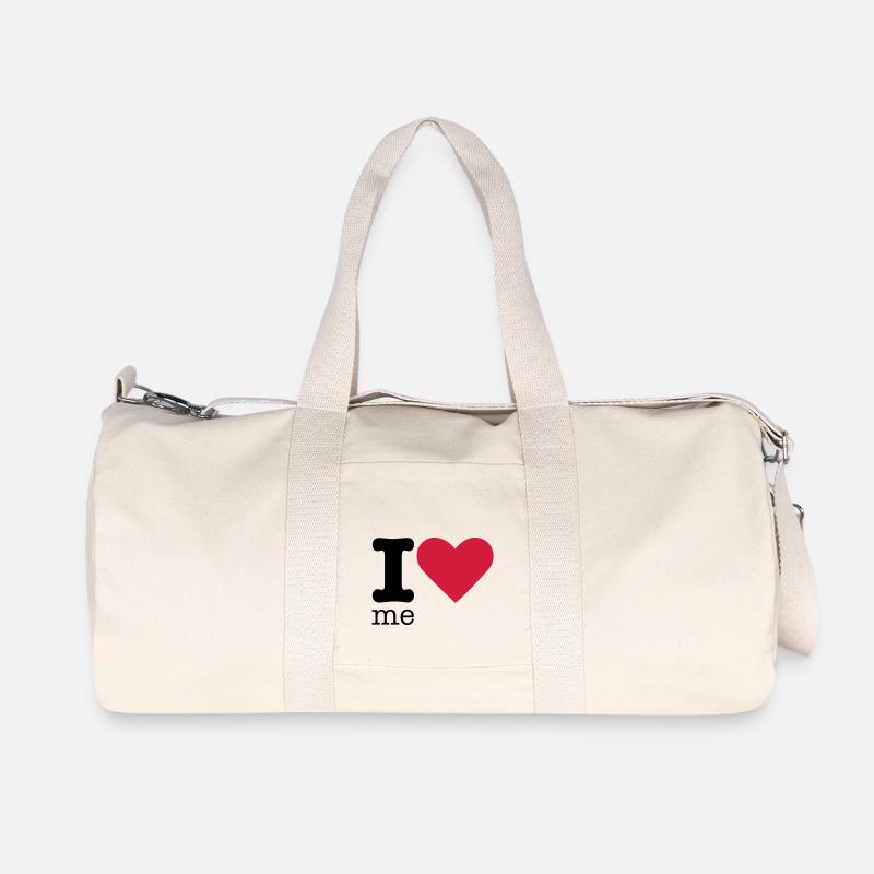 I Love Me - Recycelte Canvas-Sporttasche von Stanley/Stella - Naturweiß