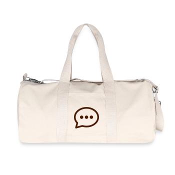 Sprechblase - Recycelte Canvas-Sporttasche von Stanley/Stella - Naturweiß - Vorne