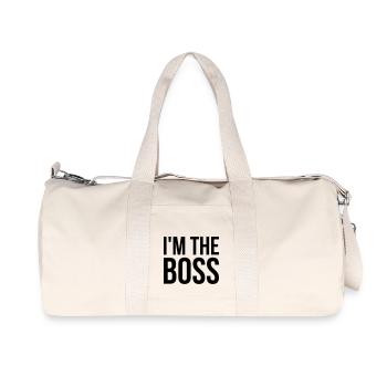 I'm the boss - Recycelte Canvas-Sporttasche von Stanley/Stella - Naturweiß - Vorne