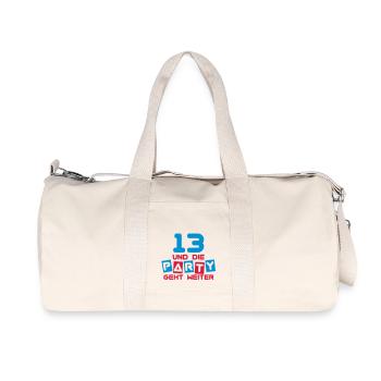 13 years and the party continues ... - Recycled Canvas Sports Bag by Stanley/Stella - natural - Front