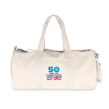 50 years and the party continues ... - Recycled Canvas Sports Bag by Stanley/Stella - natural - Front