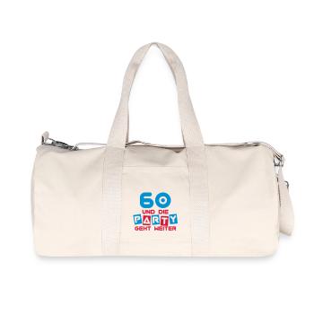 60 years and the party continues ... - Recycled Canvas Sports Bag by Stanley/Stella - natural - Front