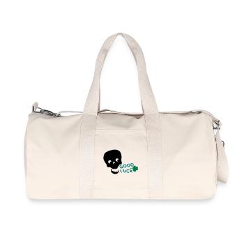 Bonne chance shamrock txt et crâne - Sac de sport en toile recyclée Stanley/Stella - blanc naturel - Devant