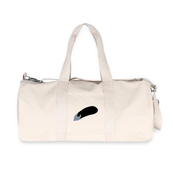 aubergine - Sac de sport en toile recyclée Stanley/Stella - blanc naturel - Devant