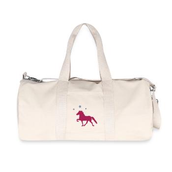 Horse with Stars - Recycled Canvas Sports Bag by Stanley/Stella - natural - Front