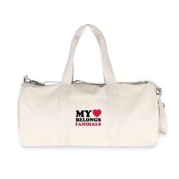 MHBT ANIMALS - Sac de sport en toile recyclée Stanley/Stella - blanc naturel - Devant